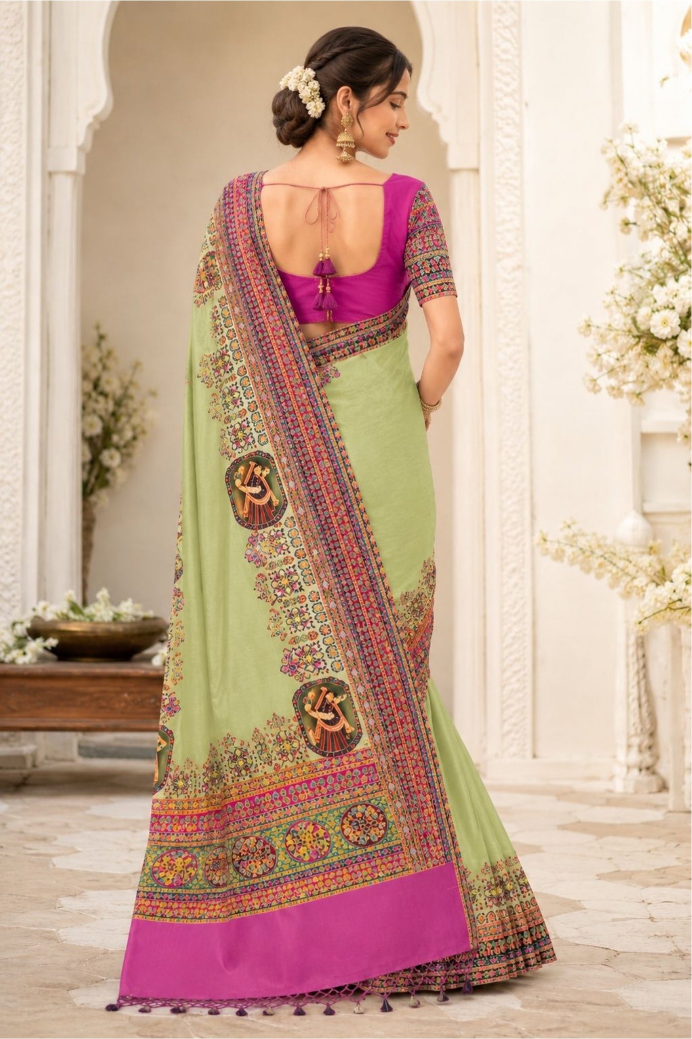 Printed Saree with Designer Border