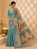 Banger Pallu Silk Saree – Aqua Blue