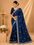 Party Wear Saree – Royal Navy Blue