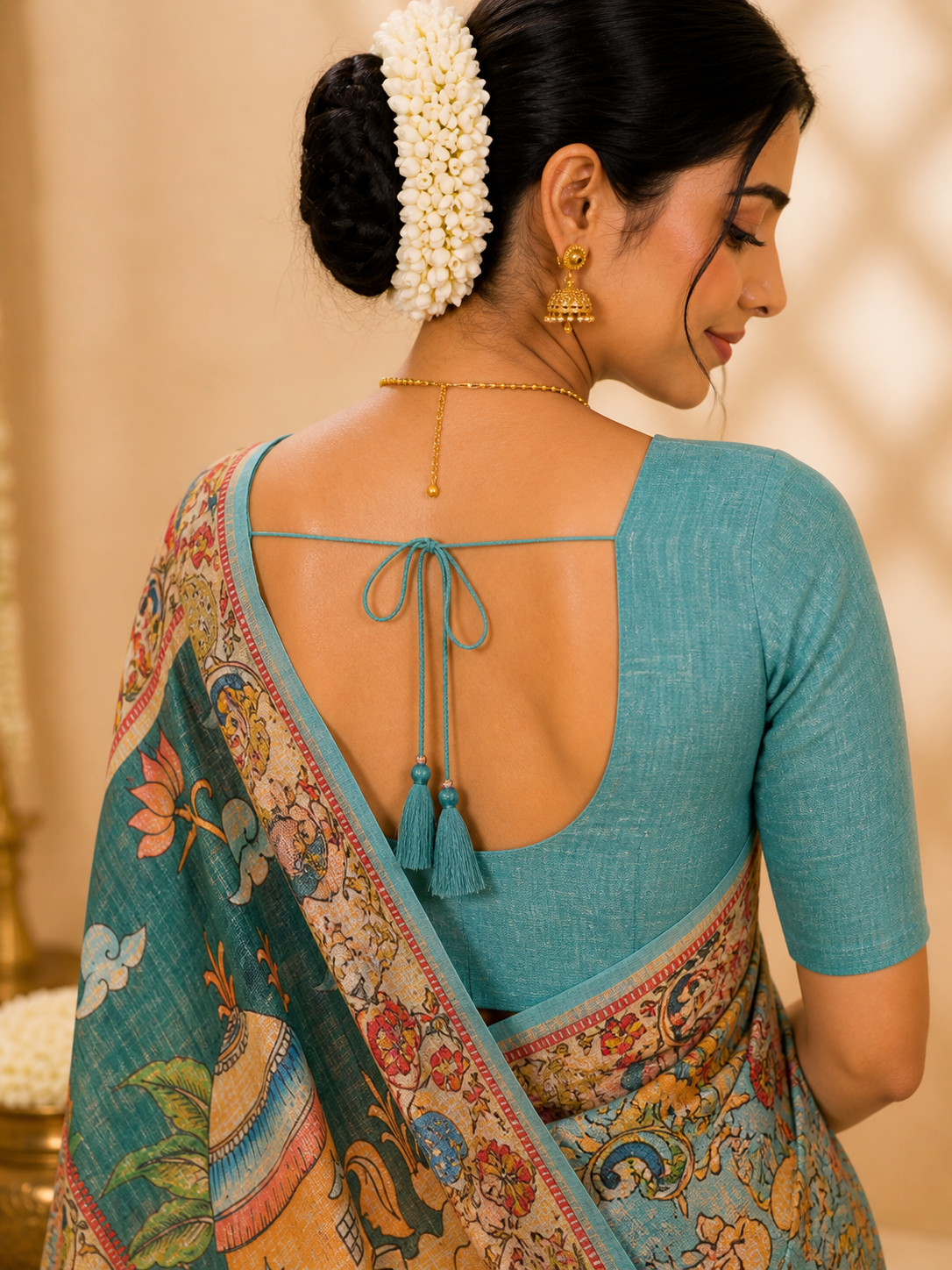 Banger Pallu Silk Saree – Aqua Blue