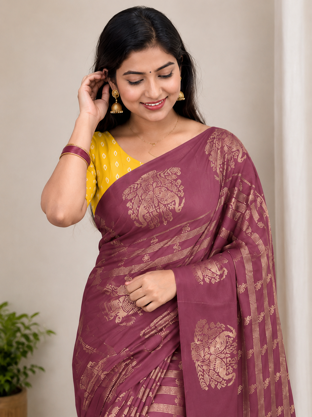 Zari Woven Silk Blend Saree