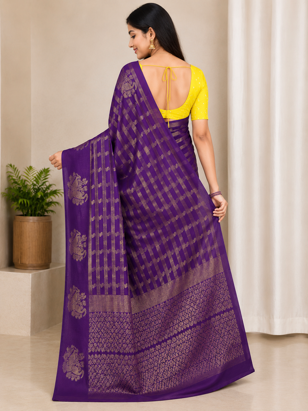 Zari Woven Silk Blend Saree