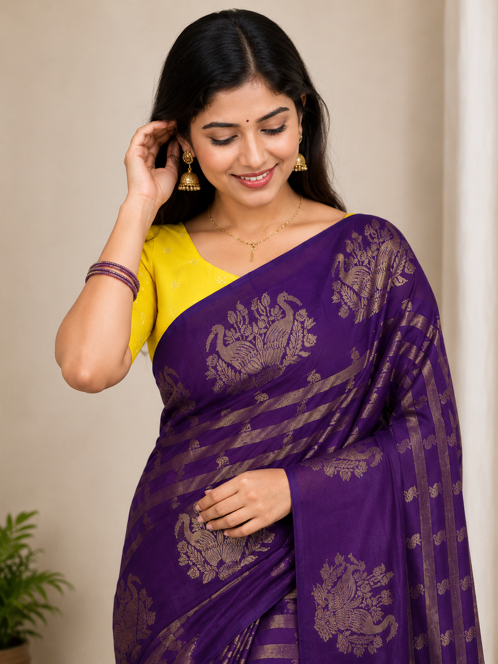 Zari Woven Silk Blend Saree