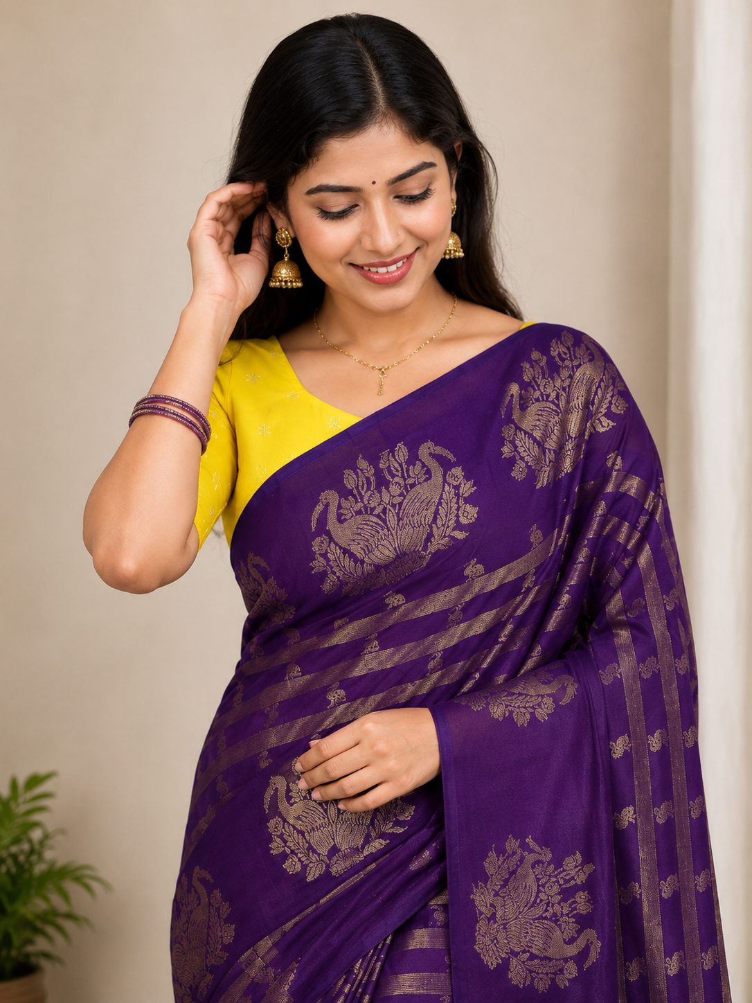 Zari Woven Silk Blend Saree