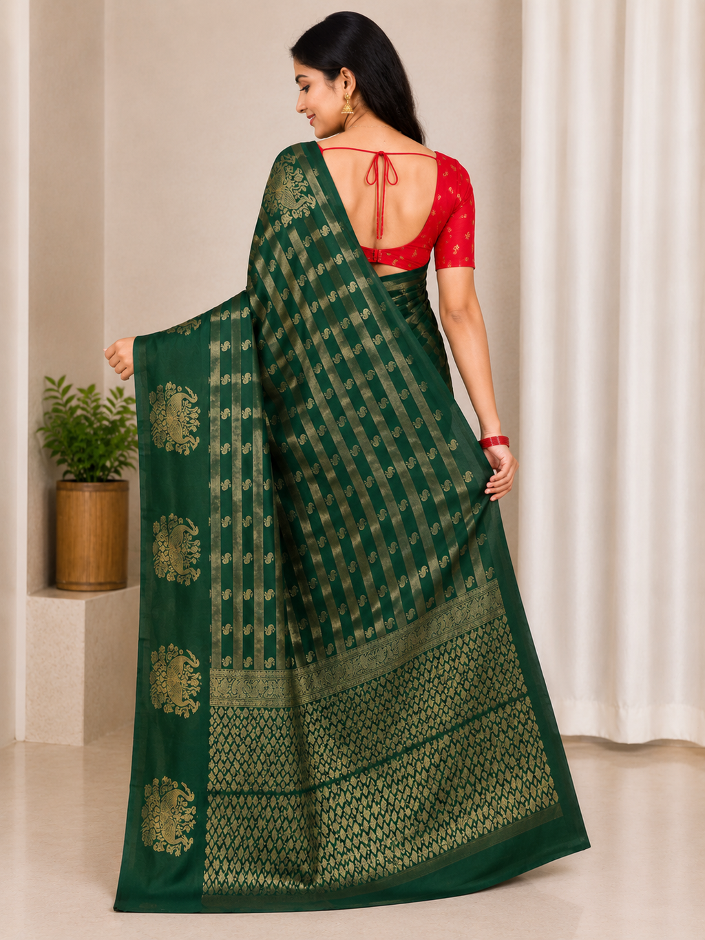 Zari Woven Silk Blend Saree