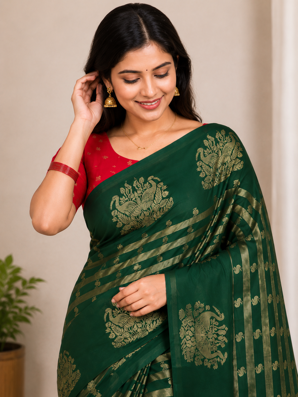 Zari Woven Silk Blend Saree
