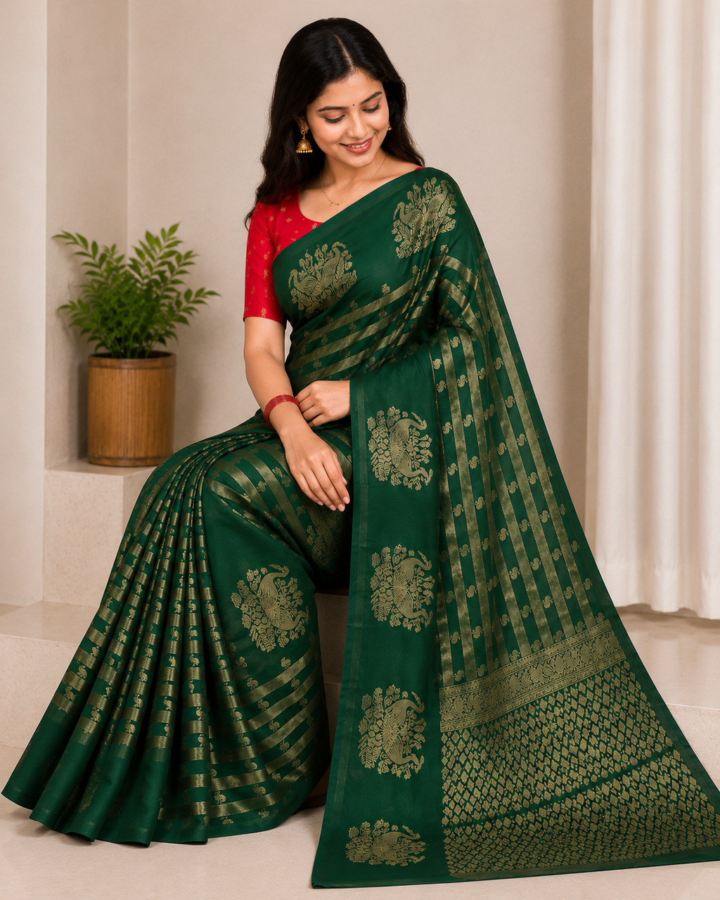 Zari Woven Silk Blend Saree