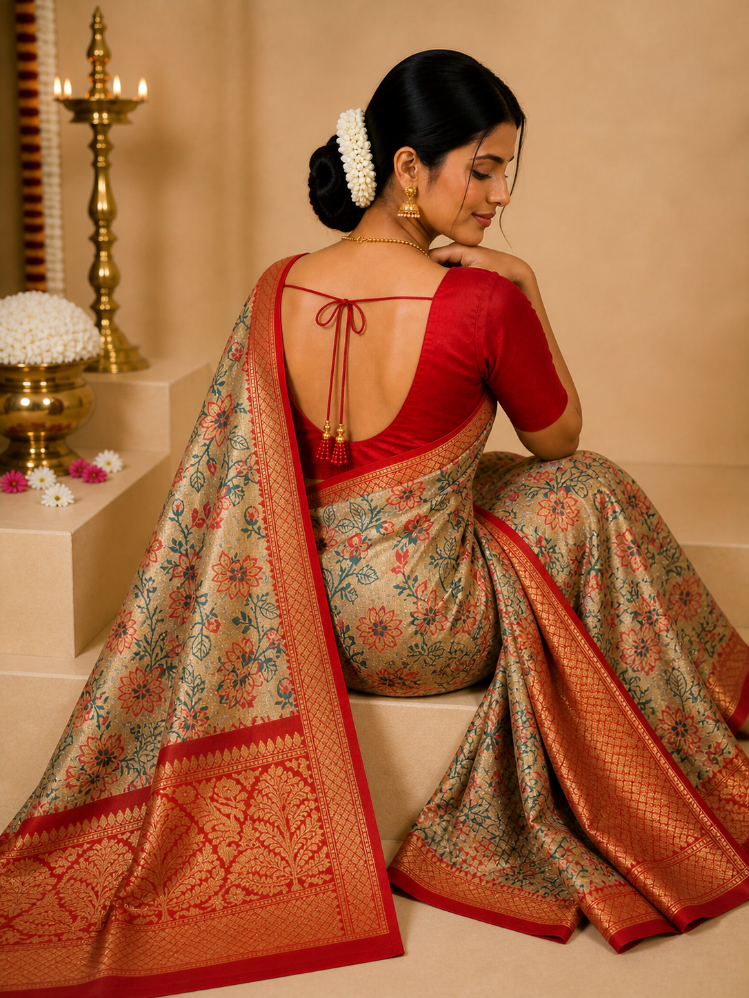 Jamdani pattu saree