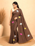 Cotton Saree with Umbrella Print