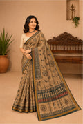 Tribal Print Cotton Saree