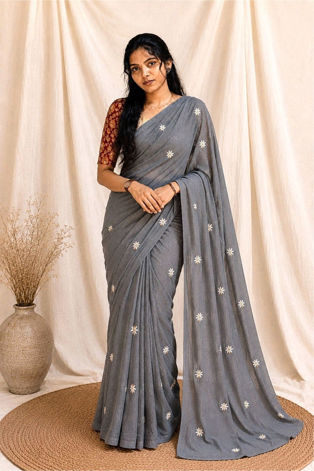 Daisy Printed Cotton Saree