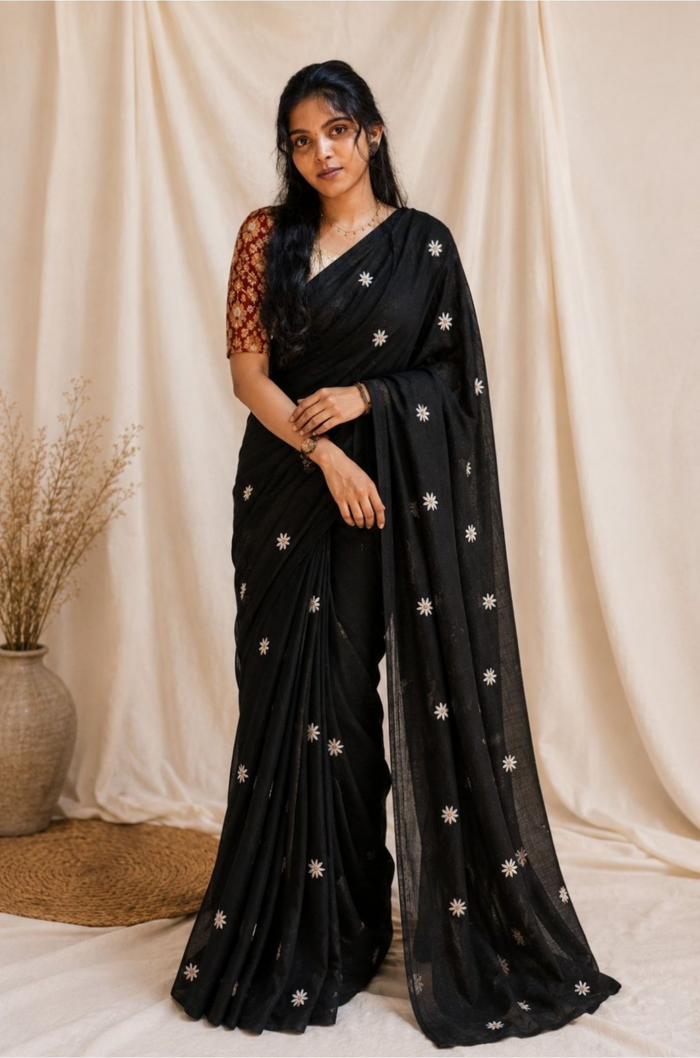 Daisy Printed Cotton Saree