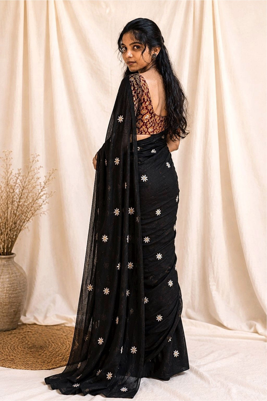 Daisy Printed Cotton Saree