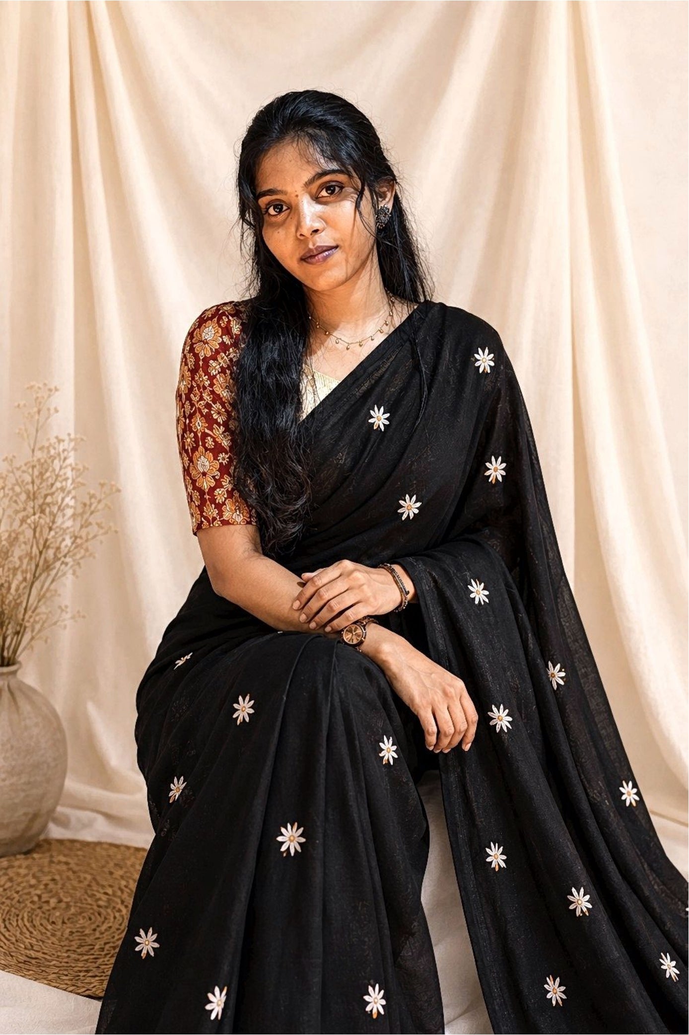 Daisy Printed Cotton Saree