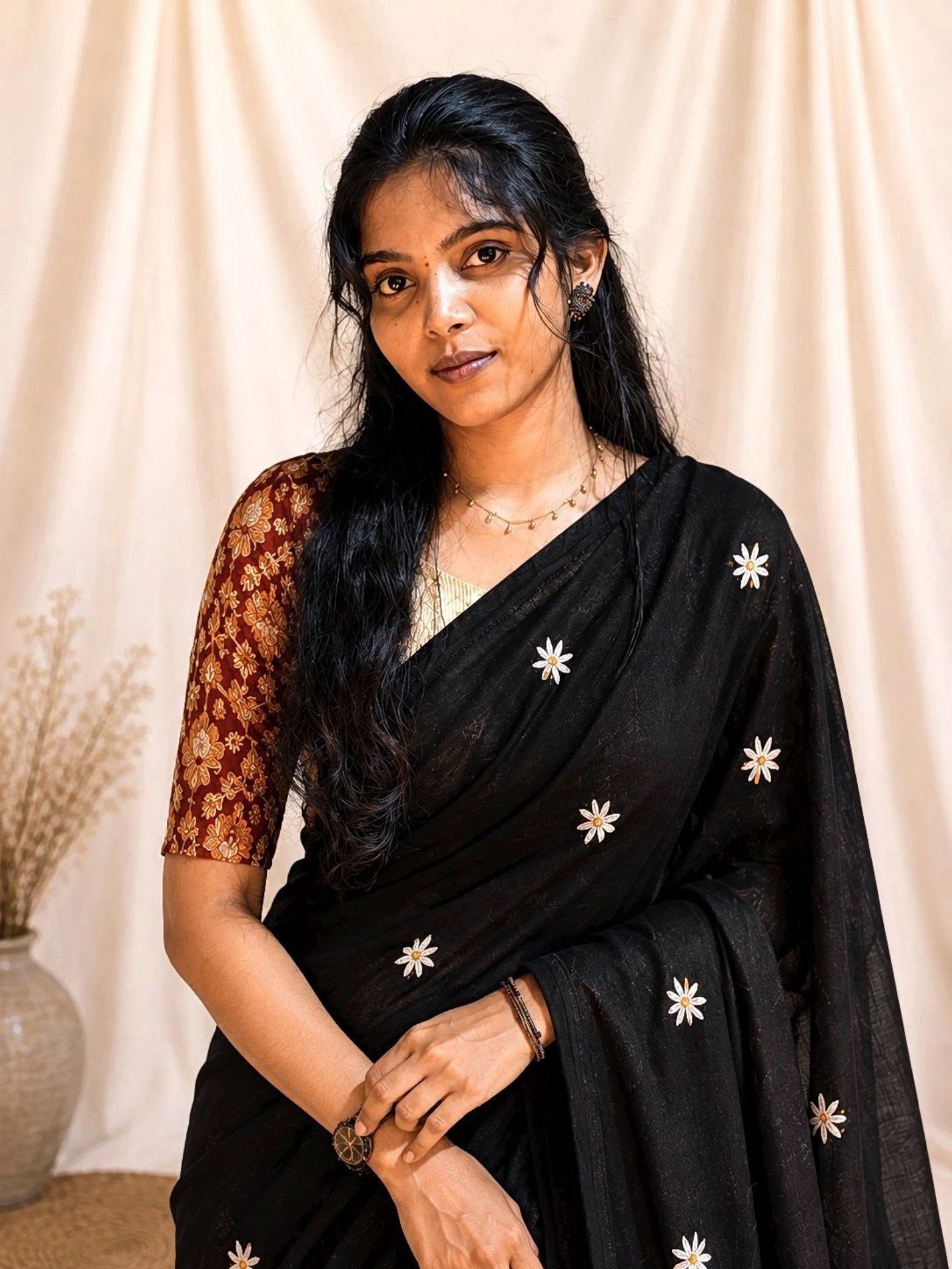 Daisy Printed Cotton Saree