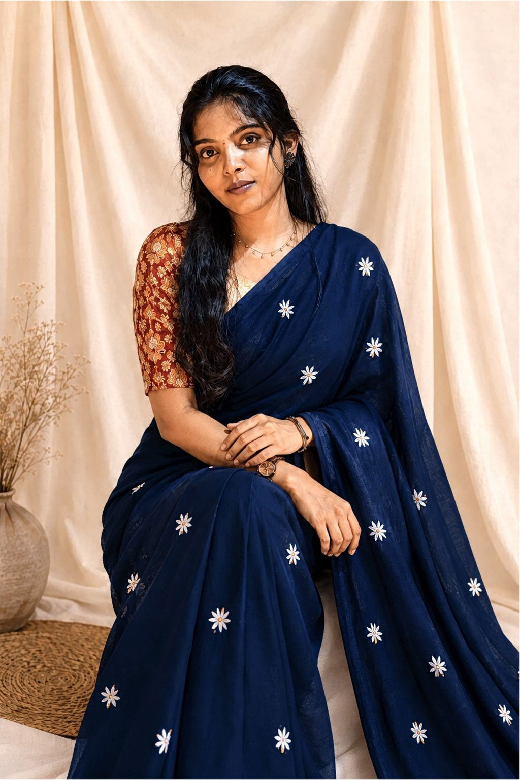 Daisy Printed Cotton Saree