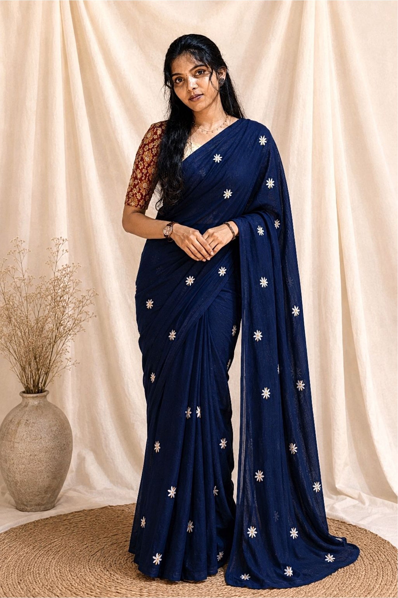 Daisy Printed Cotton Saree