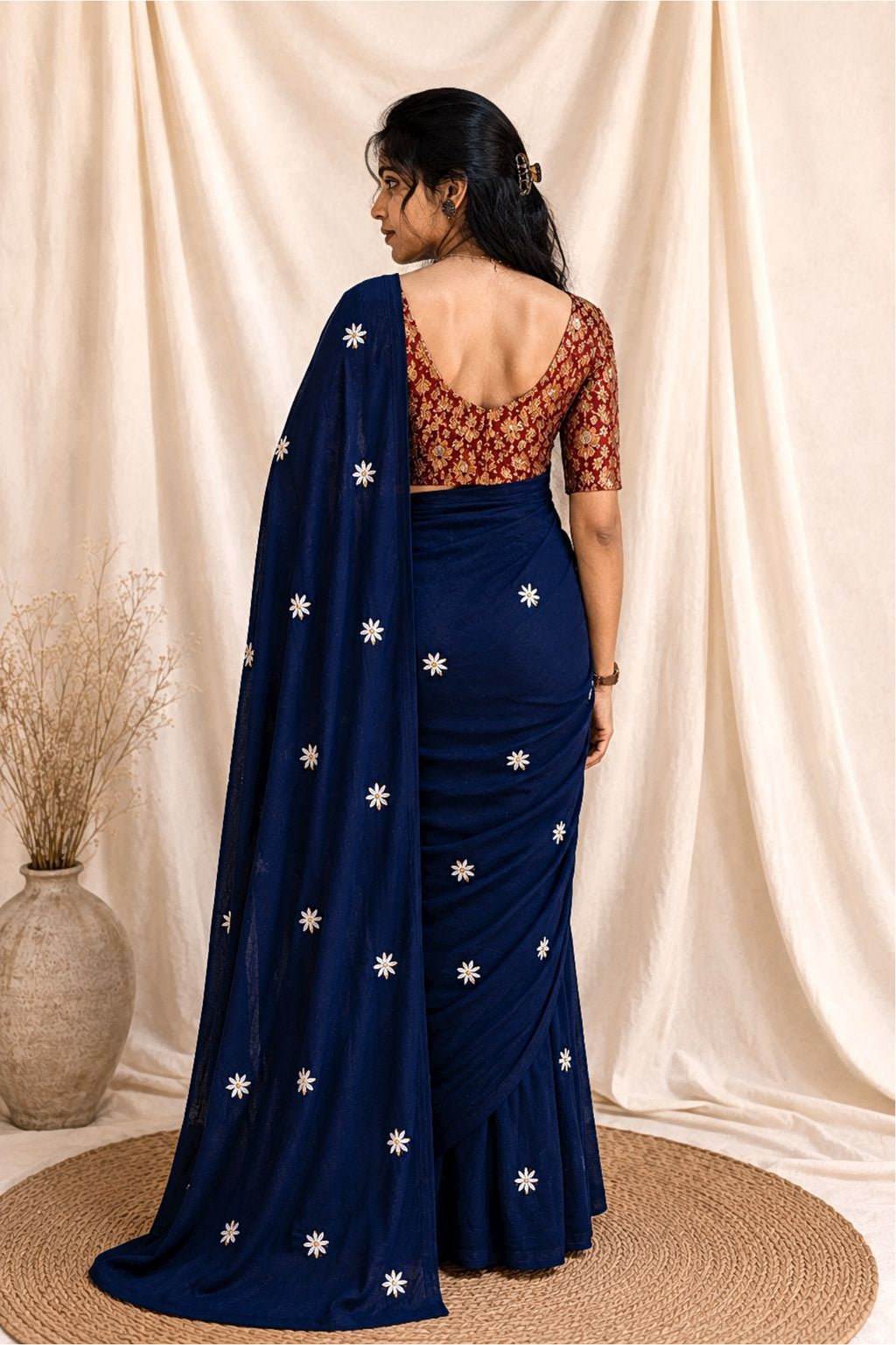 Daisy Printed Cotton Saree