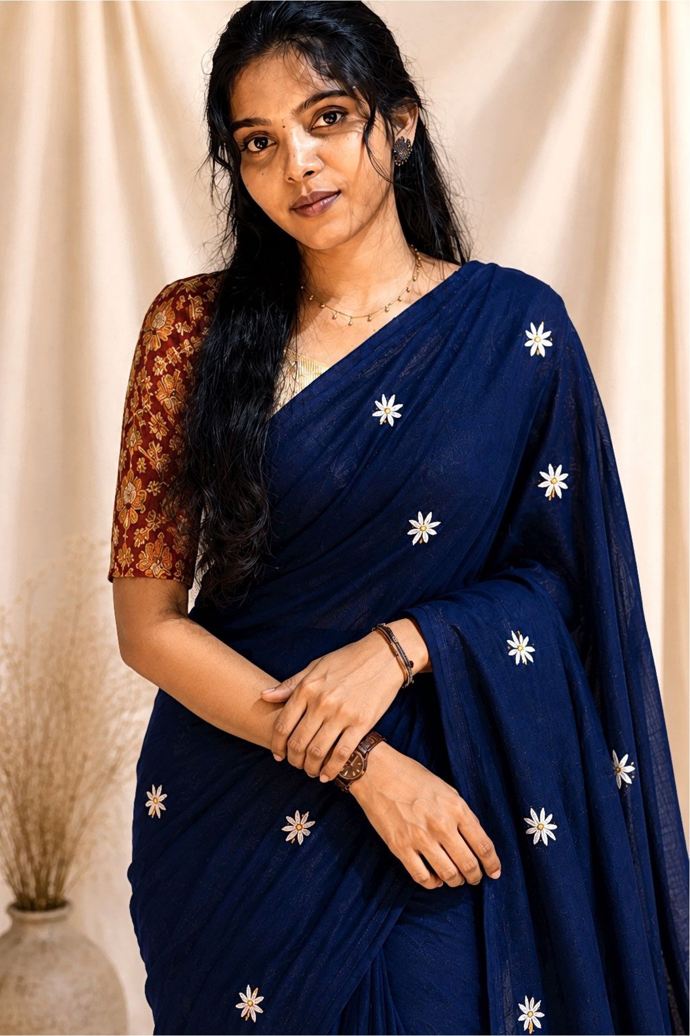 Daisy Printed Cotton Saree